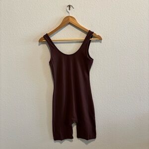 NWT Ambiance sleeveless mocha brown Romper bodysuit